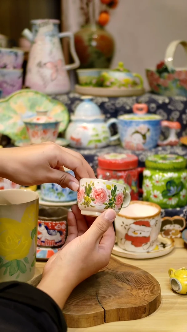 瓷片景德镇釉下彩手绘陶瓷