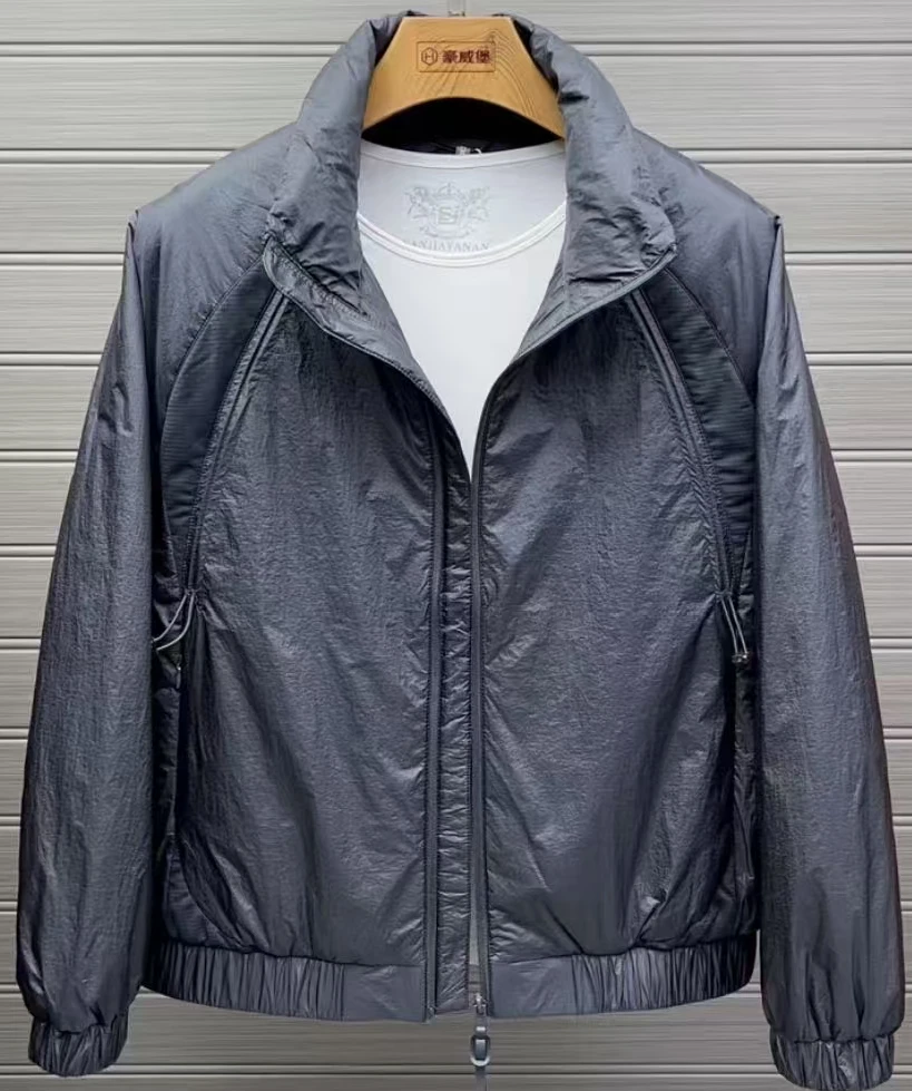 新款高品质男士立领加棉夹克外套