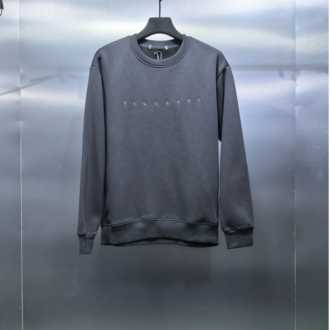 R08-72045-TRE（加绒）秋冬季正面刺绣印花时尚圆领卫衣