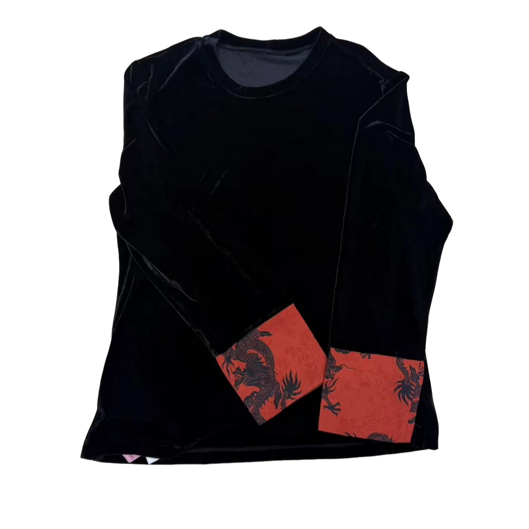 901国风丝绒打底衫衫