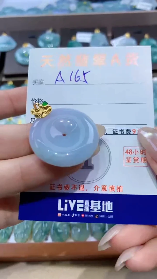 颈饰未镶嵌翡翠 天然翡翠A货挂件