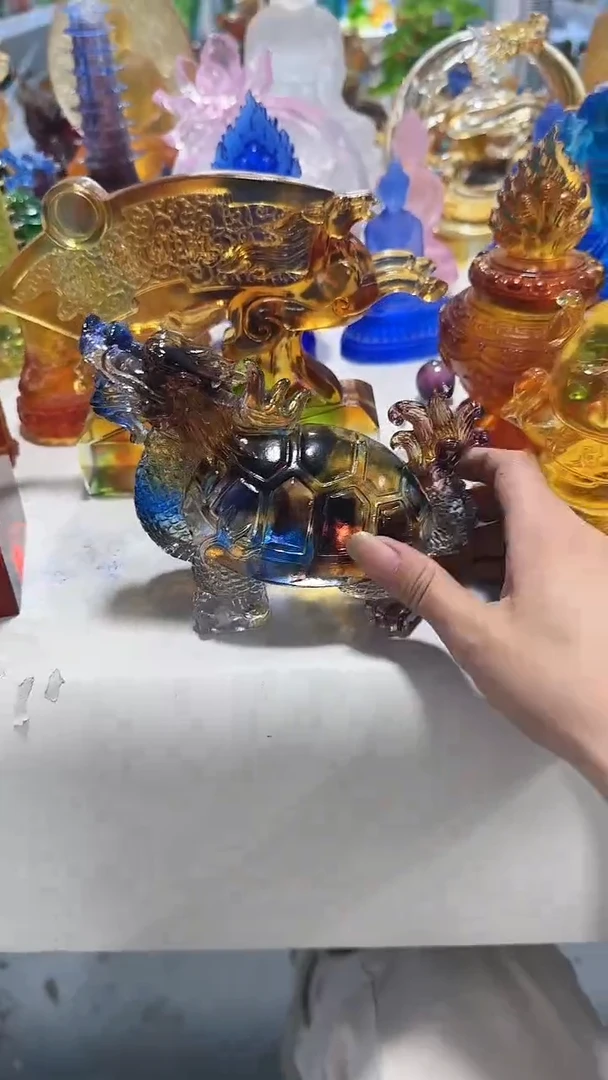 手工艺品琉璃426 龙龟 古法琉璃  微瑕介意勿拍 不退不换