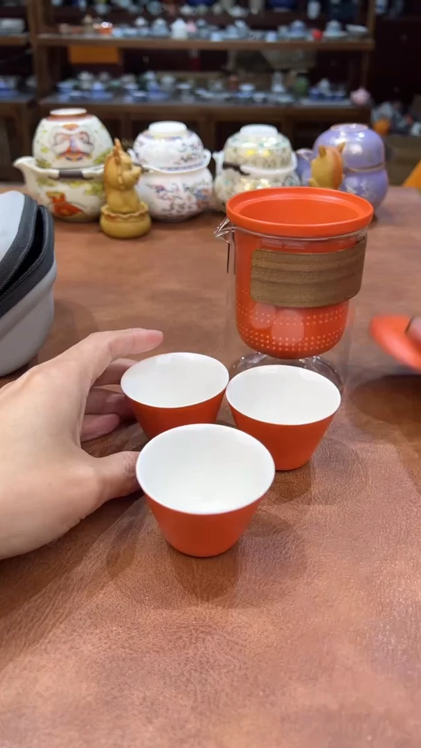 真的很便宜会开片的旅行茶具