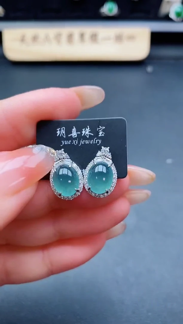 银S925镶嵌戒指翡翠1