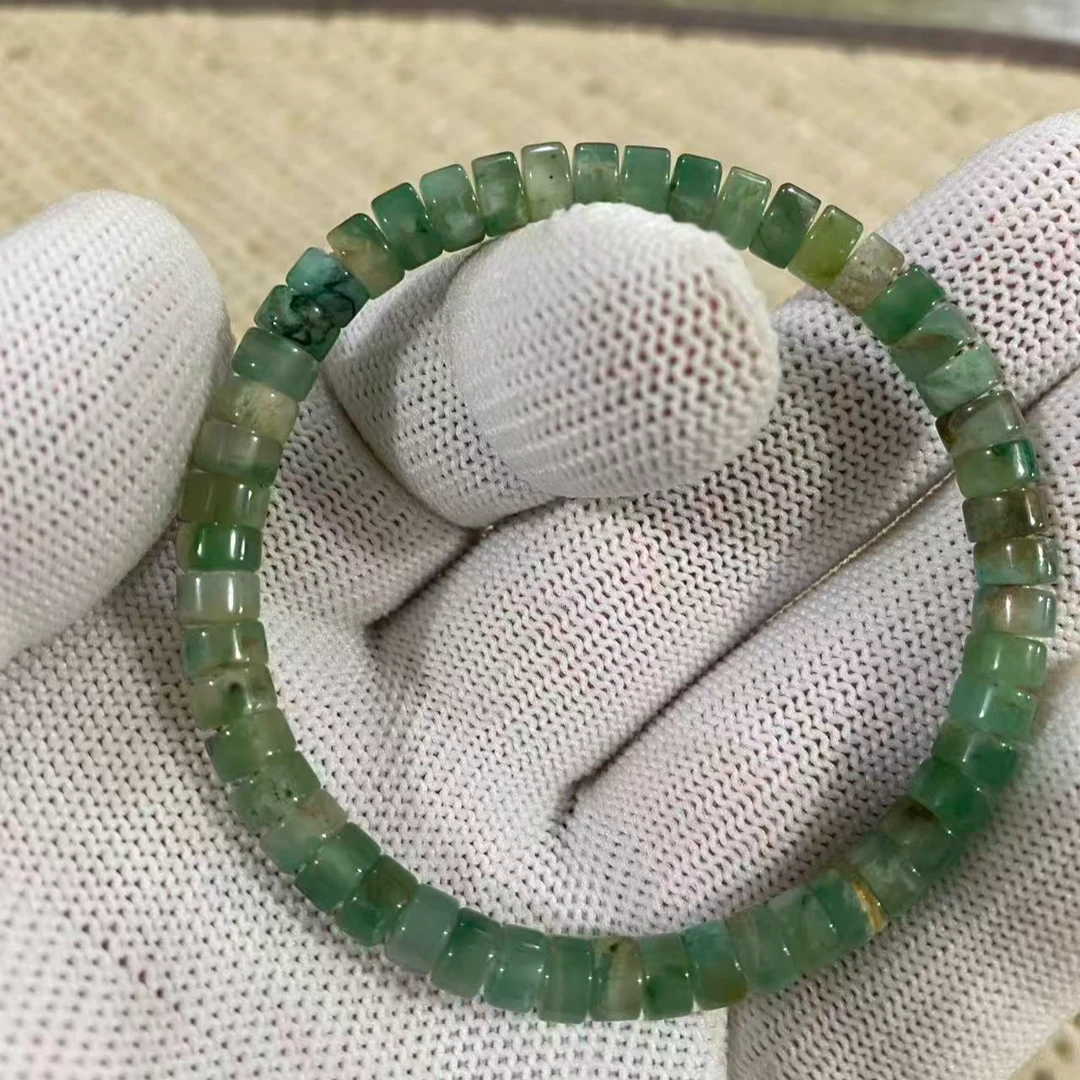 翡翠手串直切工艺精工单圈