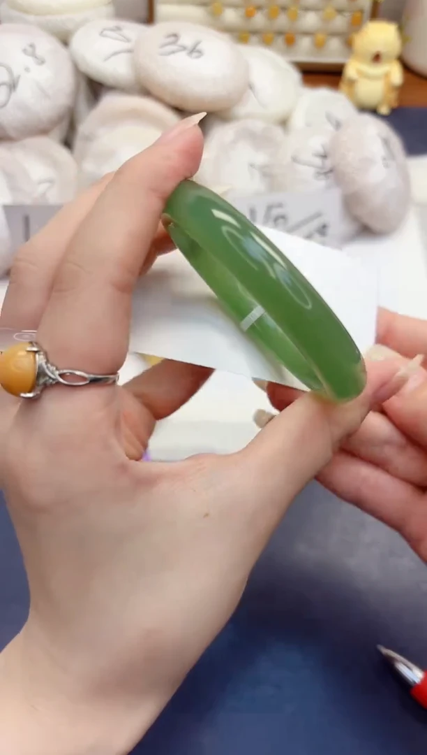 石英质玉手镯未镶嵌473-东陵玉-圈口54