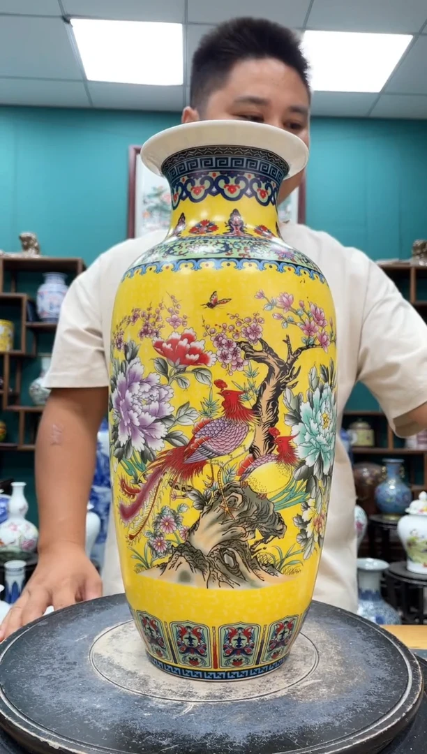 摆件黄冬瓜陶瓷摆件