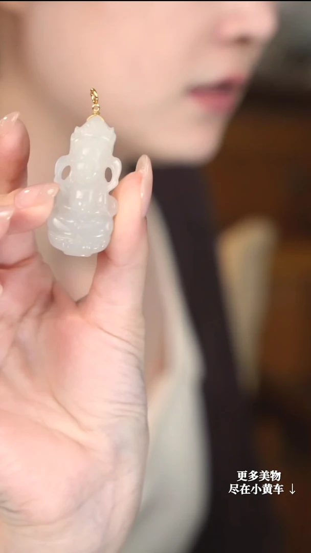 吊坠(不含链)未镶嵌和田玉度母吊坠