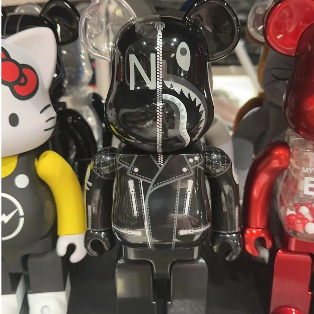 【山哥ST】bearbrick积木熊 neighborhood 皮衣 黑400%