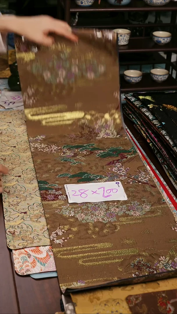 【西阵织世外桃源单面】中国风干泡织锦茶席28*200