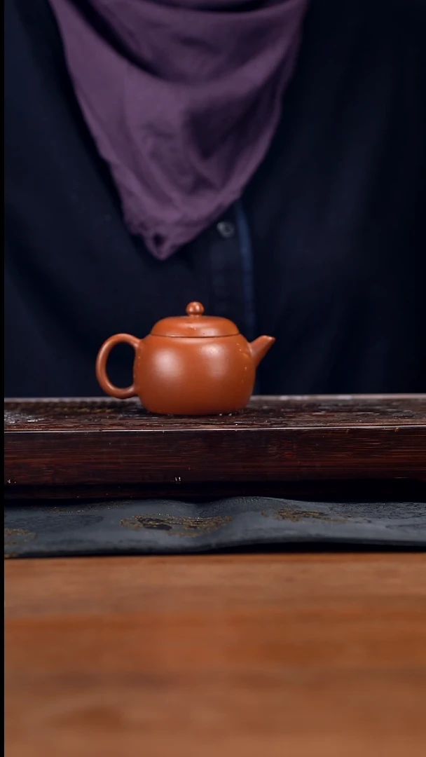【闪购商品】紫砂茶壶130cc黄龙山原矿朱泥文旦43