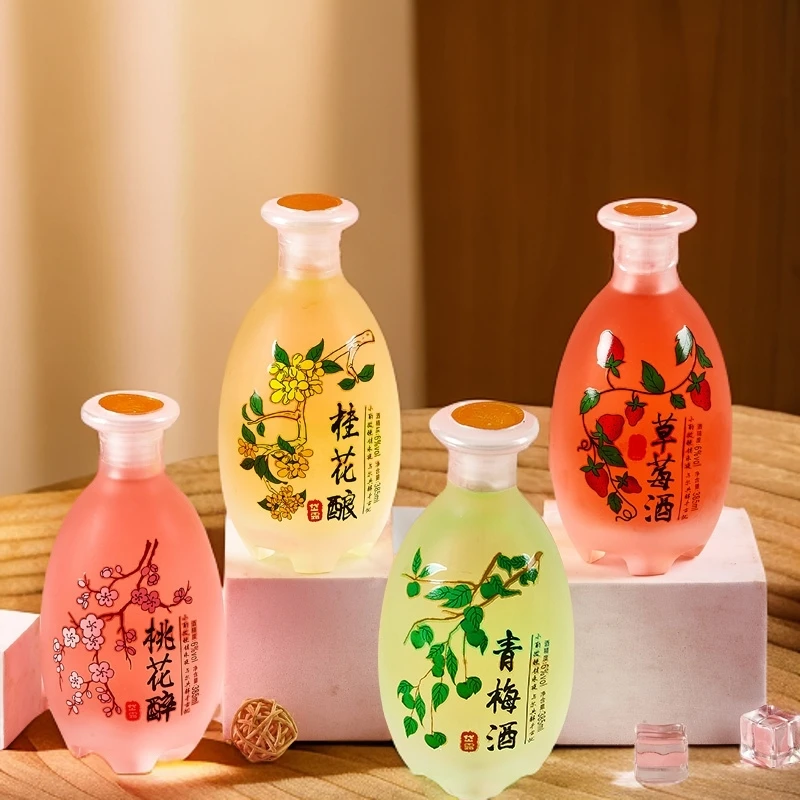 女士低度微醺高颜值桃花酒桂花酒草莓酒青梅酒甜酒水果酒批发