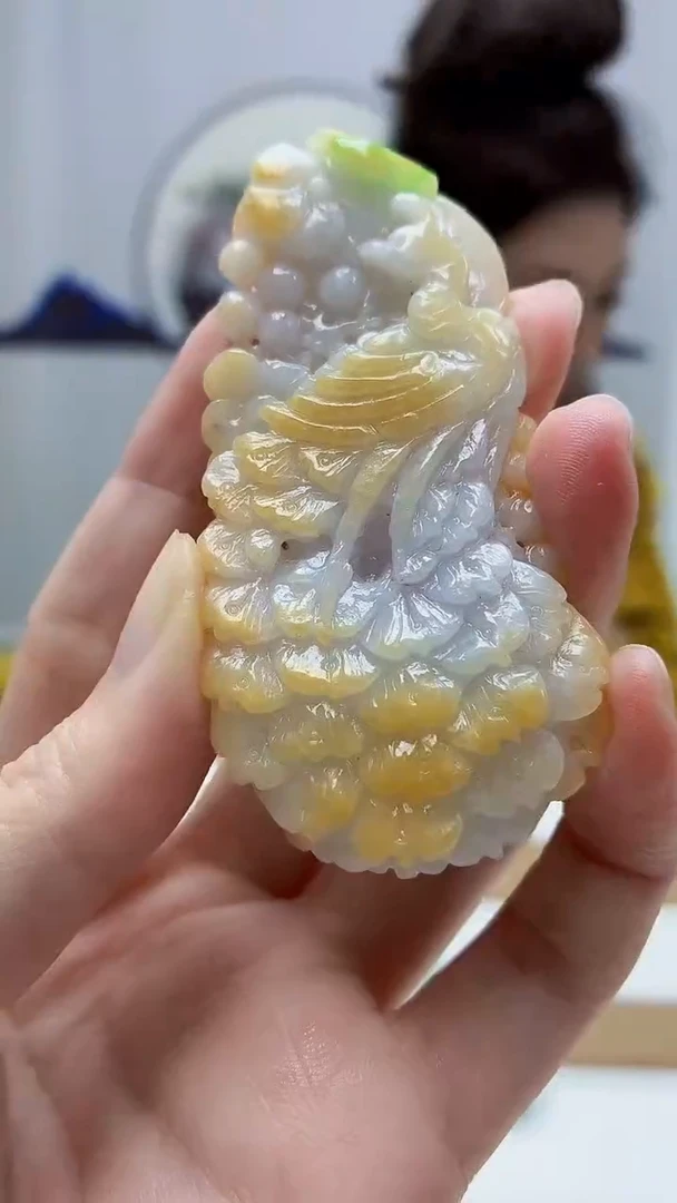 未镶嵌定制翡翠4829zm-毛货挂件36凤凰