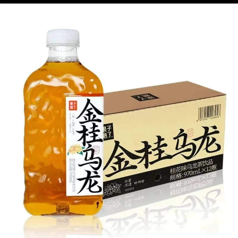 【整箱】果子熟了金桂乌龙970ml*12瓶/箱