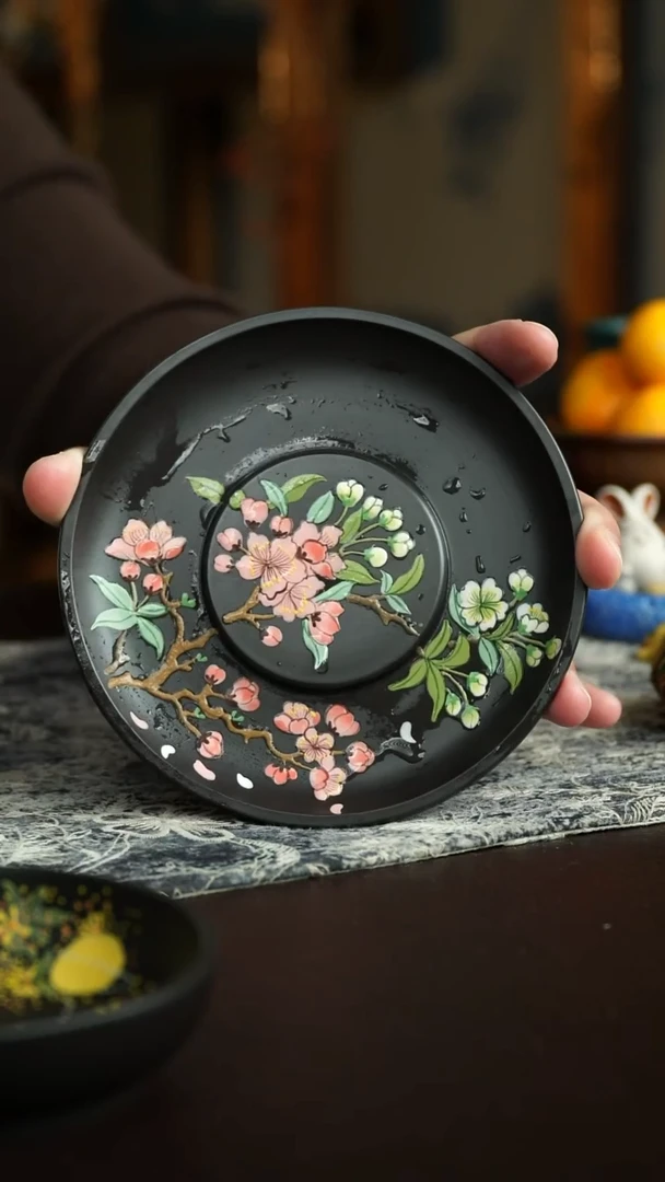 茶杯紫砂27号 新品上新价 桃花壶承 宜兴紫砂原矿作品