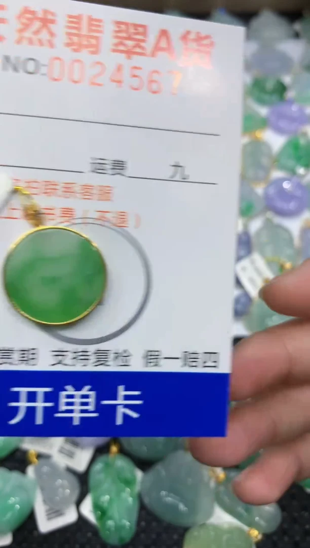 【闪购商品】翡翠颈饰18K金镶嵌1111111111