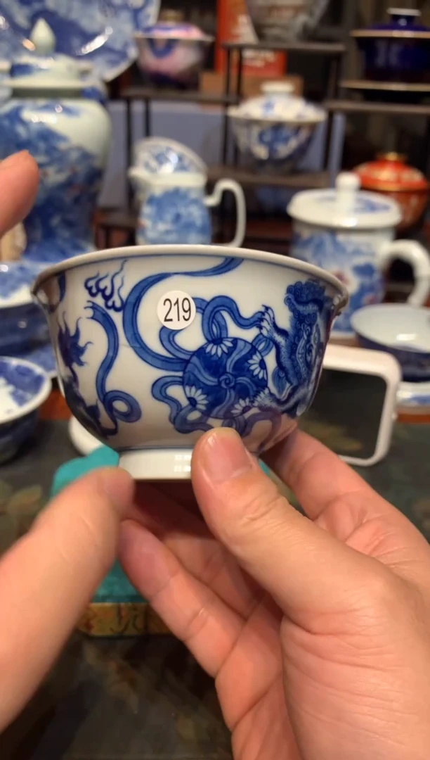 囍*?219青花杯xg68