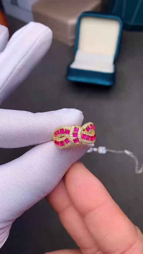 【闪购商品】红宝石戒指银S925镶嵌·······