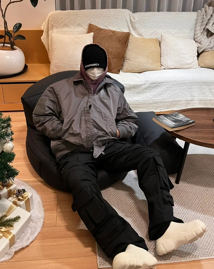 小郑潮品     小众美式潮牌设计宽松版型工装裤