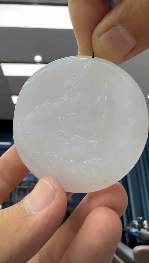 颈饰未镶嵌翡翠天然翡翠A货孤品一件