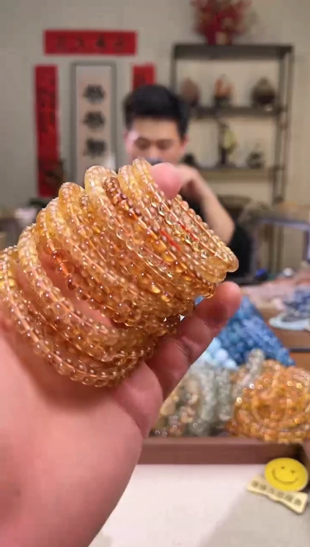 【闪购商品】黄晶手串未镶嵌6m黄水老型珠（多样性发其一）