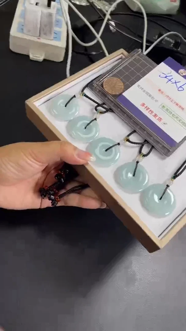 未镶嵌挂件翡翠冰娇蓝平安扣多样性发其一CP6配绳