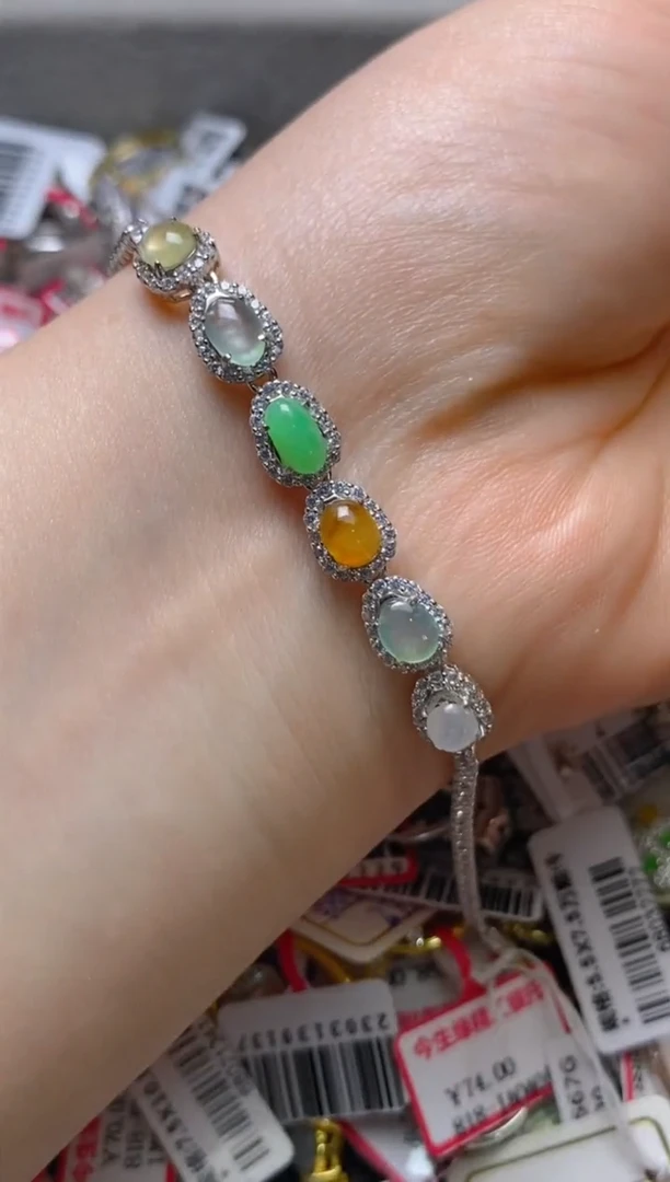 银S925镶嵌戒指翡翠百内无证书