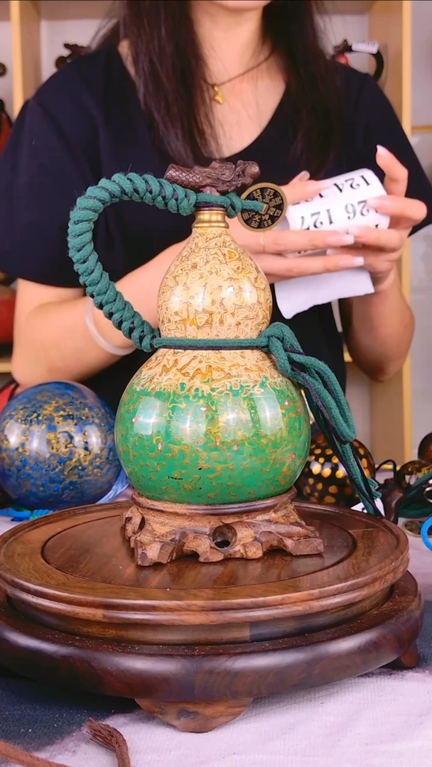 124一物一拍 大漆酒葫芦 真葫芦真大漆