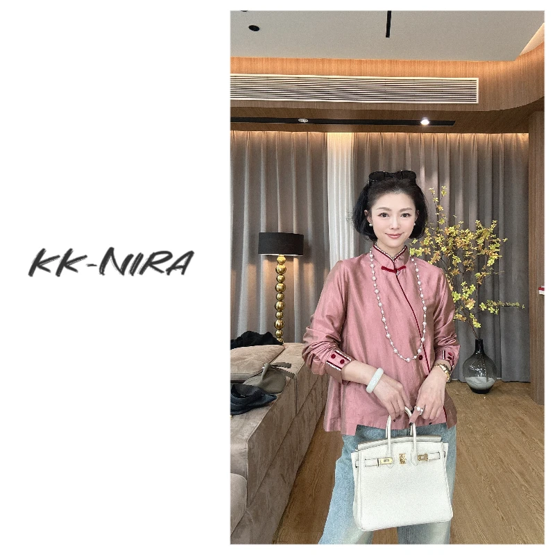 娜家严选 国风立领斜襟绝美新中式上衣