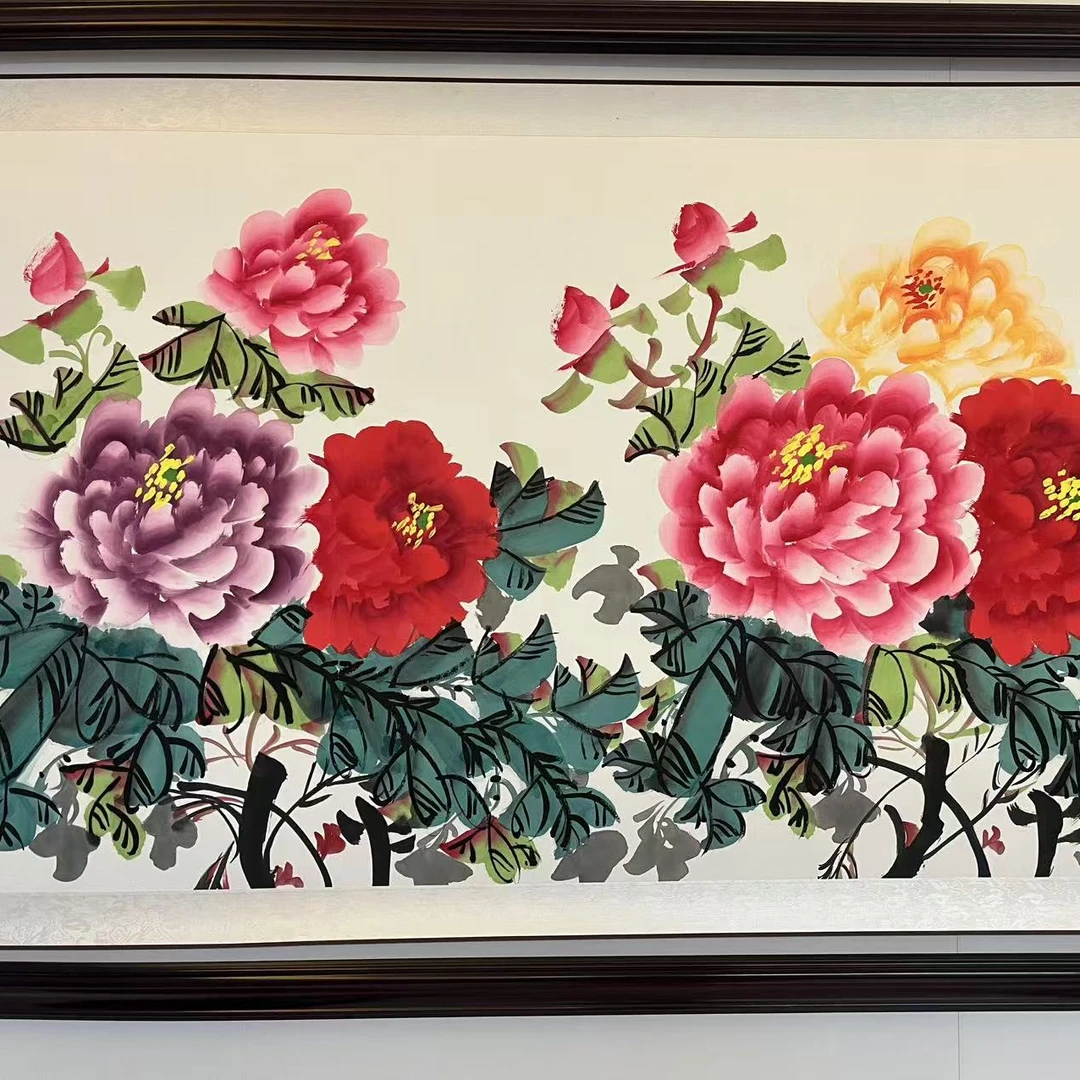 汪飞国画/花开富贵/四尺