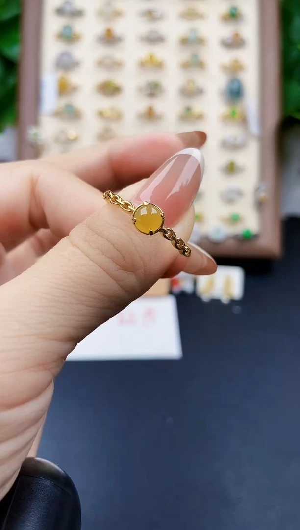 银S925镶嵌戒指翡翠12