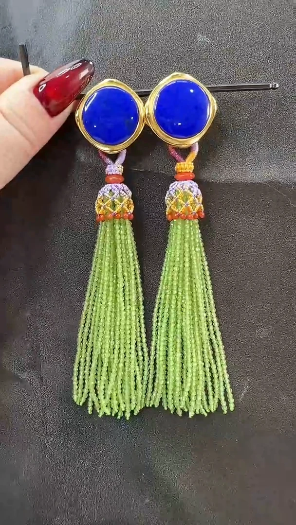 未镶嵌青金石颈饰耳环