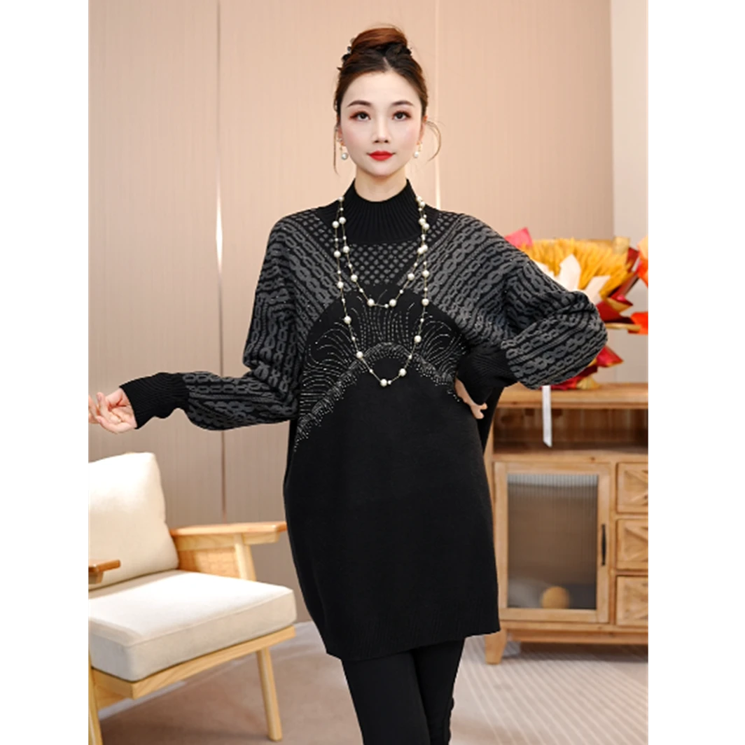 加厚保暖【玄幕垂星】高领打底衫女内搭高级感高领毛衣上衣-3109#