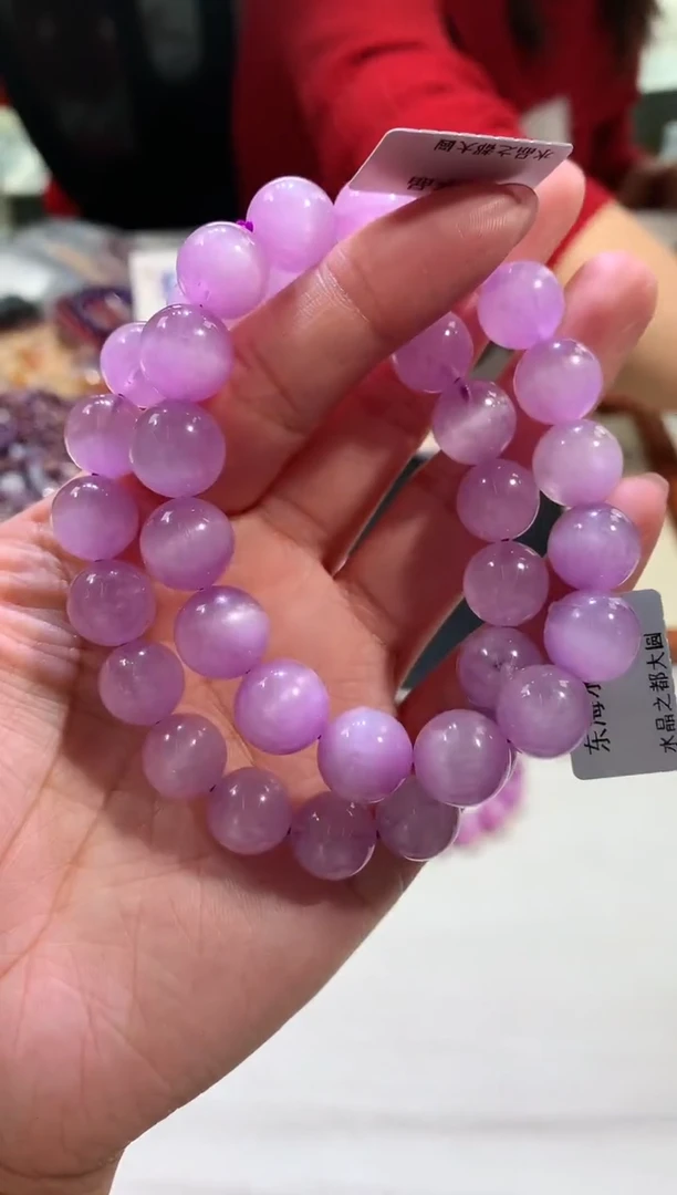 【闪购商品】锂辉石手串未镶嵌约12mm紫锂辉石手链多样性发其一