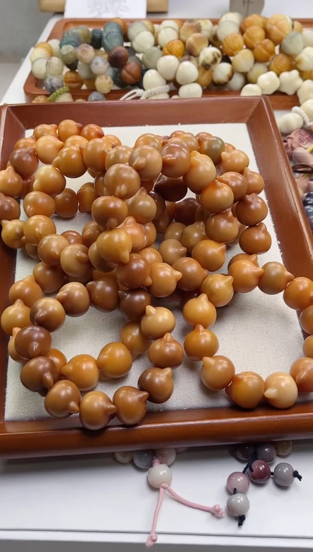 菩提根/象牙果手串r28溏心风化·干磨猫猫头23瑕疵不补随机