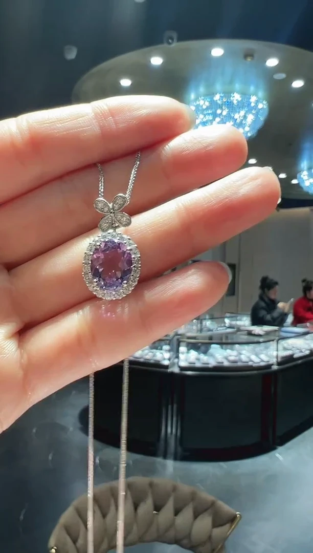 【闪购商品】紫晶吊坠(赠链)银S925镶嵌11】