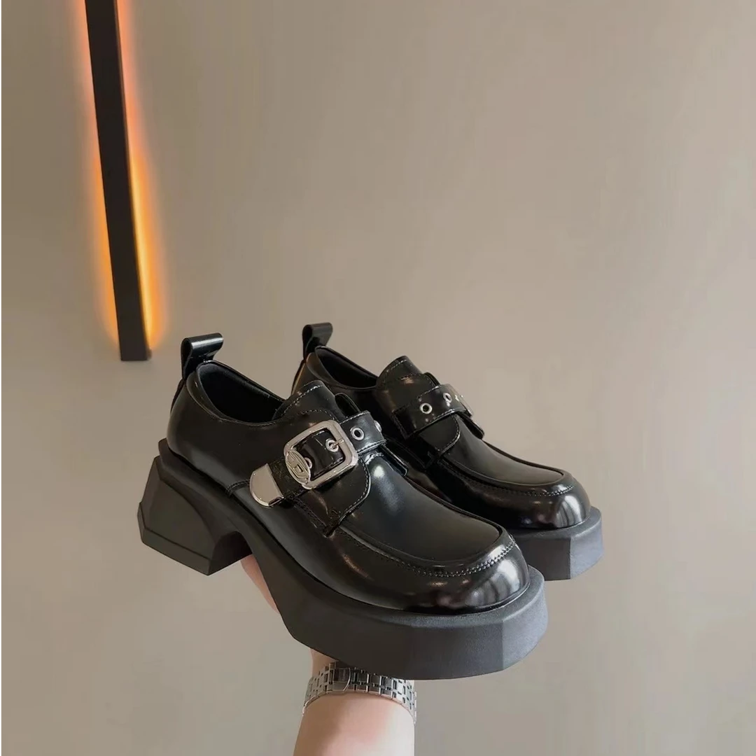 春季时尚小皮鞋英伦风软底舒适百搭款乐福单鞋63-6361