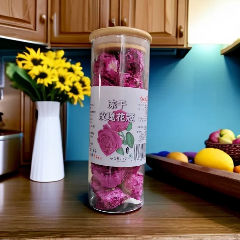 冻干平阴玫瑰花冠茶泡茶泡水天然玫瑰花无熏硫