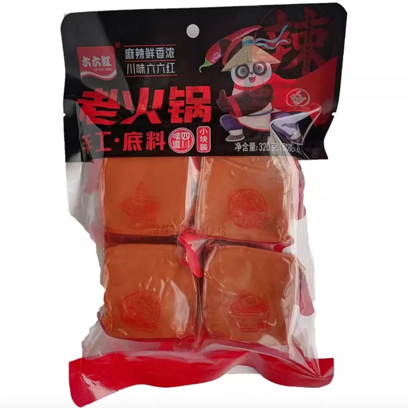 六六红老火锅底料（熊猫版） 320g/袋