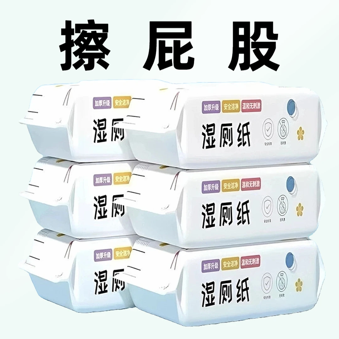 【新人补贴】湿厕纸一次性家用湿纸大包80抽母婴加厚加大水洗亲肤湿