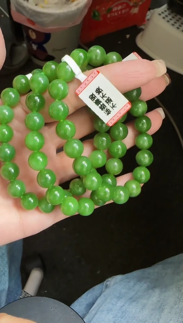 未镶嵌手串和田玉碧玉手串 10mm左右