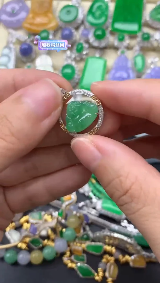 【闪购商品】翡翠颈饰18K金镶嵌323-中国好珍宝