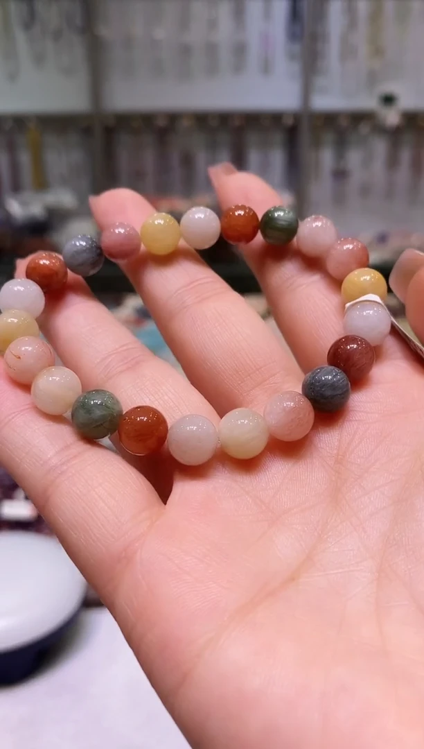 未镶嵌手链水晶多样性发其一兔毛9mm左右