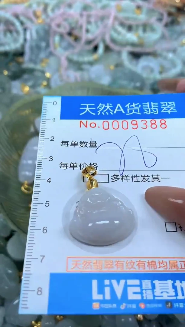 颈饰未镶嵌翡翠净货挂件-9388
