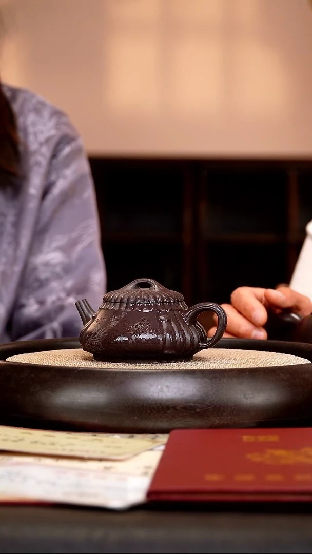 茶壶紫砂ZCP73 石瓢  黑墩头    230cc