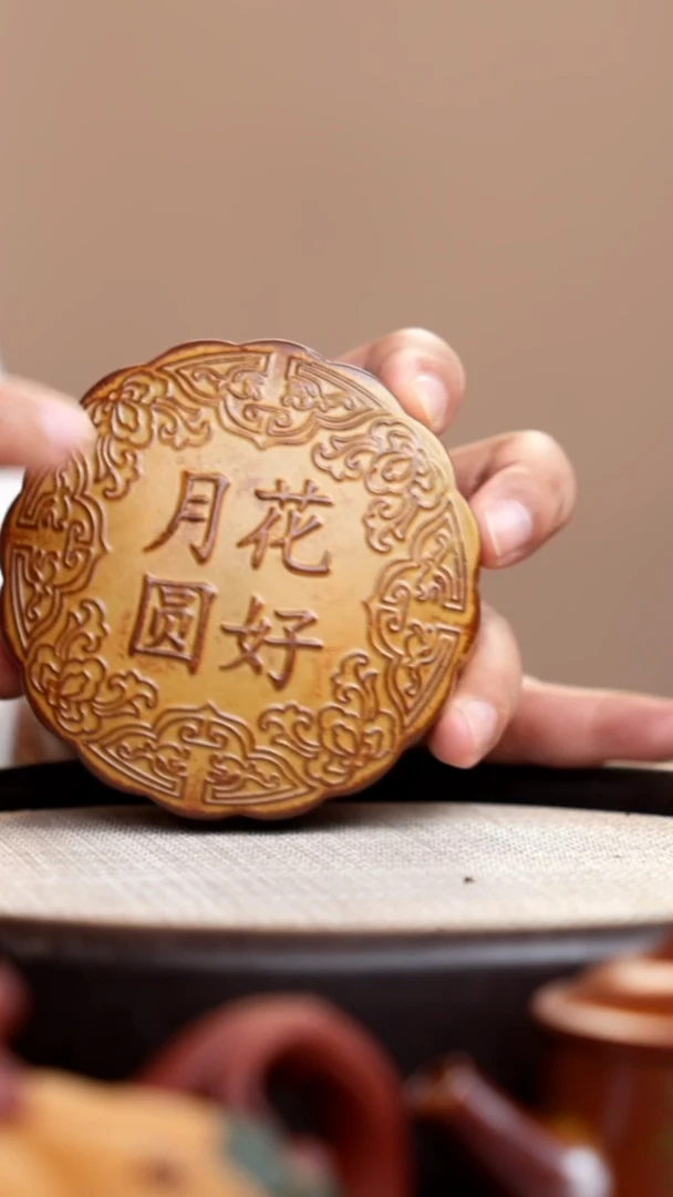 茶壶紫砂黄色月饼小茶仓