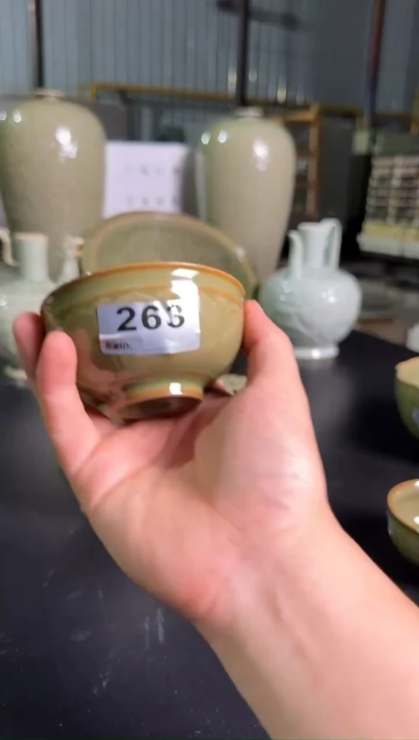 默认莲瓣杯耀州窑仰山263正品