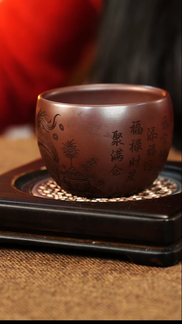 茶杯紫砂宜兴原矿紫砂