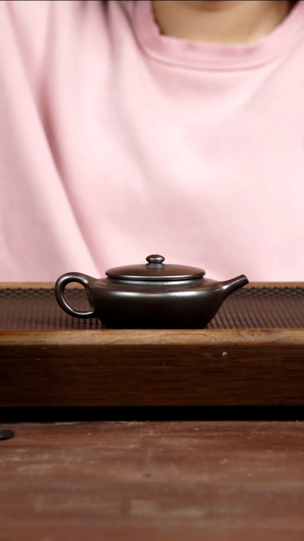 茶壶紫砂晴****4天青柴烧扁晨160CC