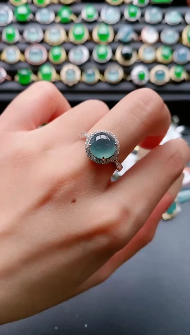 【闪购商品】翡翠戒指银S925镶嵌11111